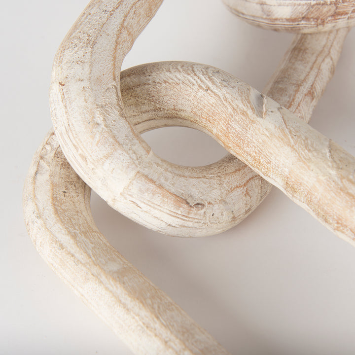 Alix Beige Wooden Link Chain Decorative Object Decor Mercana