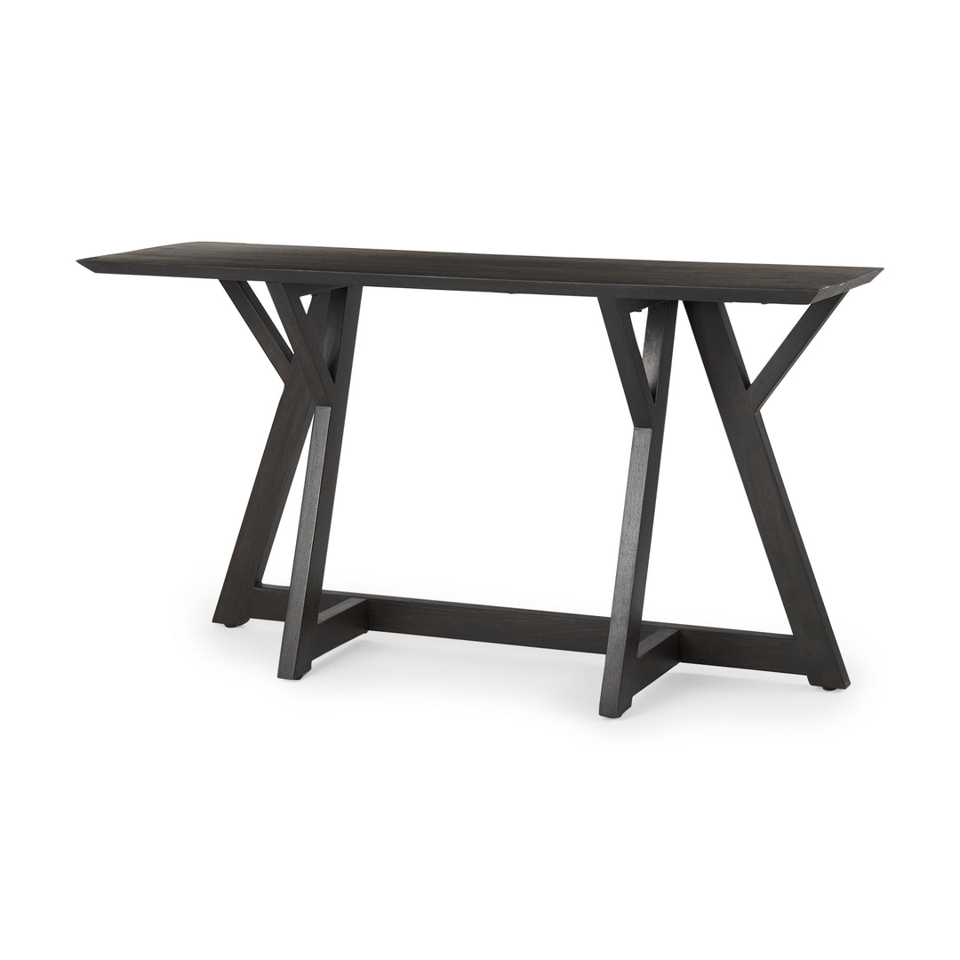 Jennings Dark Brown Wood Console Table Dining Room Mercana