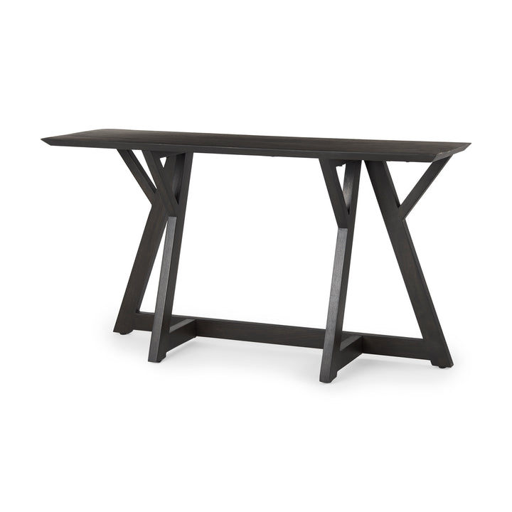 Jennings Dark Brown Wood Console Table Dining Room Mercana