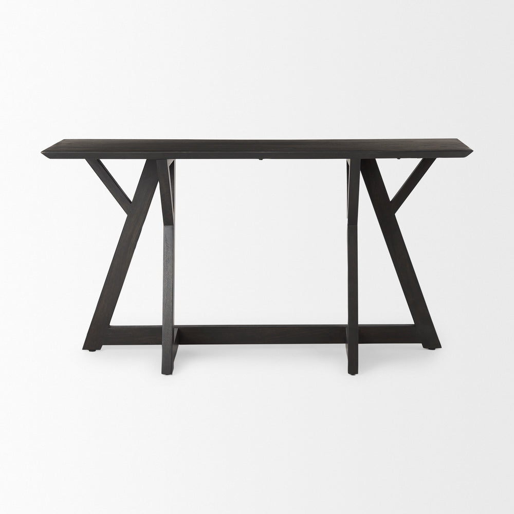 Jennings Dark Brown Wood Console Table Dining Room Mercana