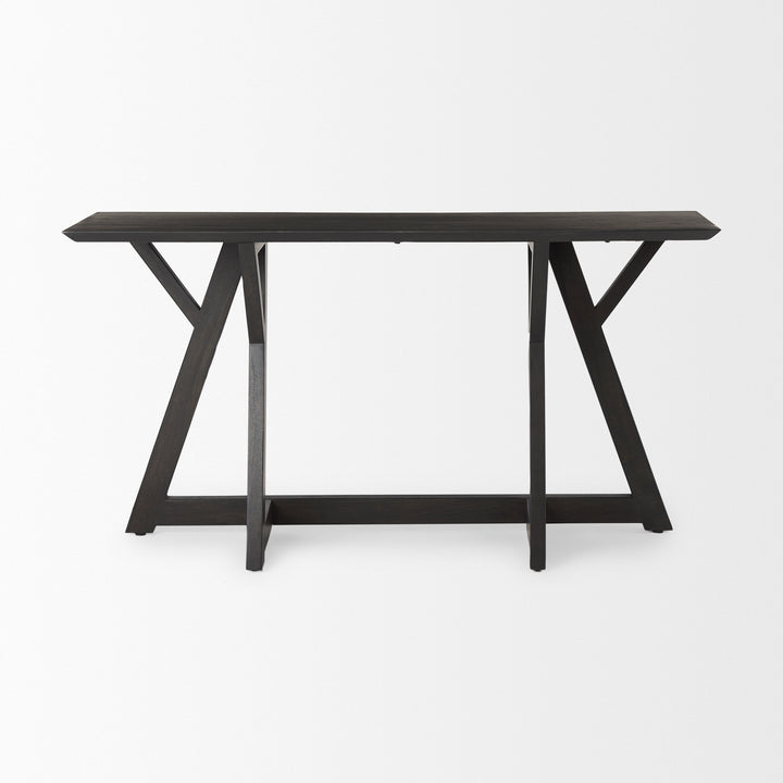 Jennings Dark Brown Wood Console Table Dining Room Mercana