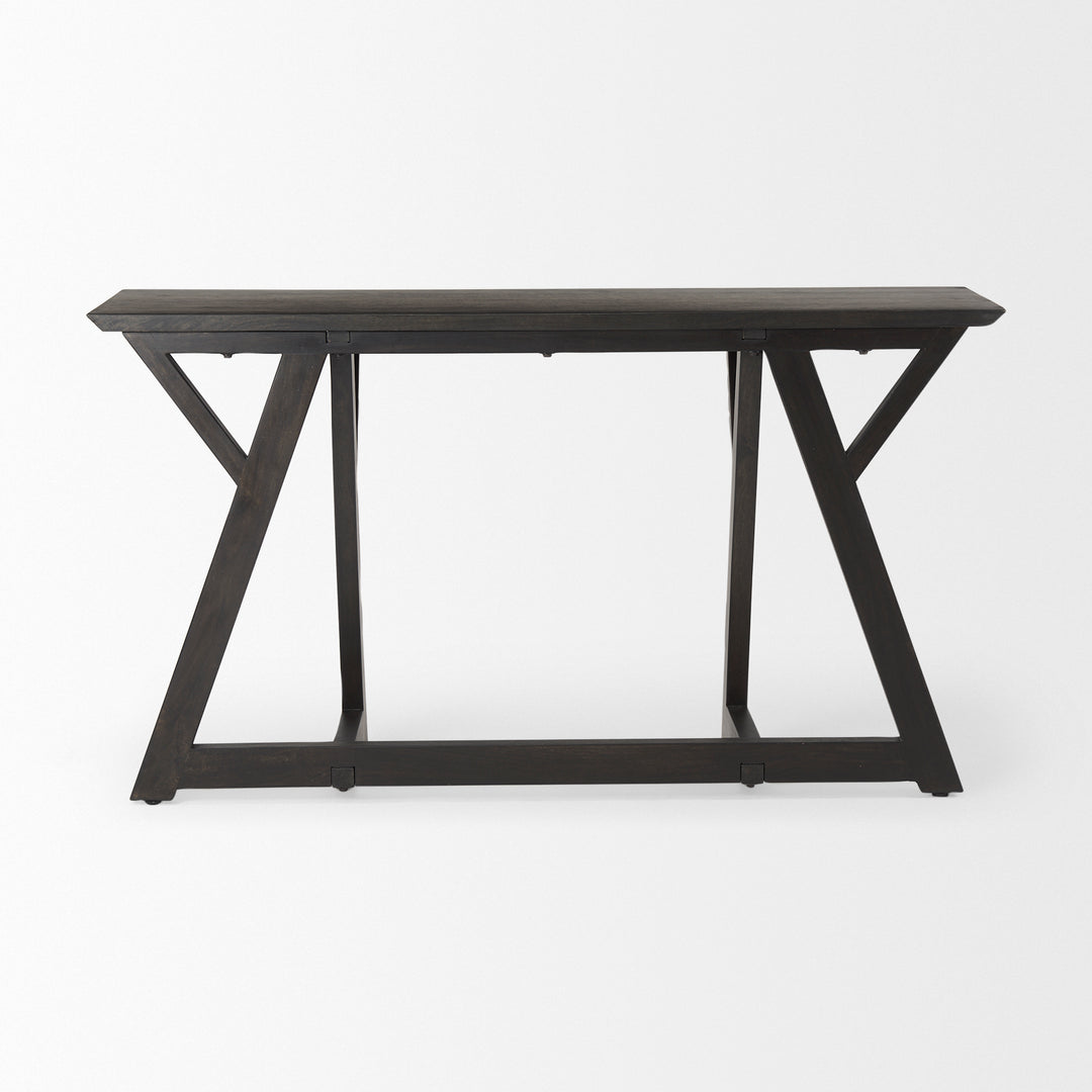 Jennings Dark Brown Wood Console Table Dining Room Mercana