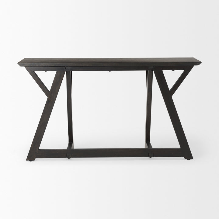 Jennings Dark Brown Wood Console Table Dining Room Mercana