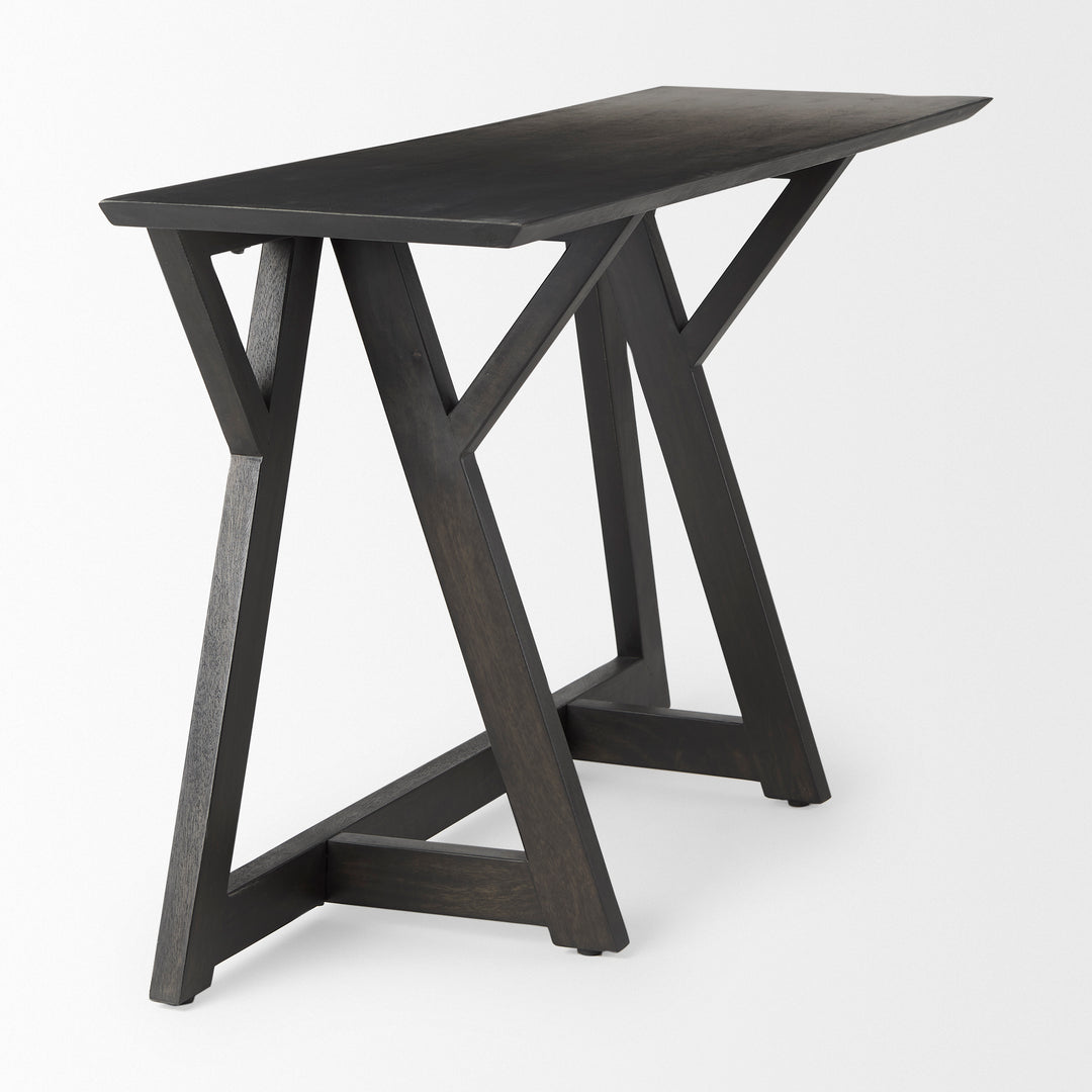 Jennings Dark Brown Wood Console Table Dining Room Mercana