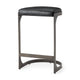 Tyson Black Leather W/ Metal Frame Counter Stool Dining Room Mercana #black