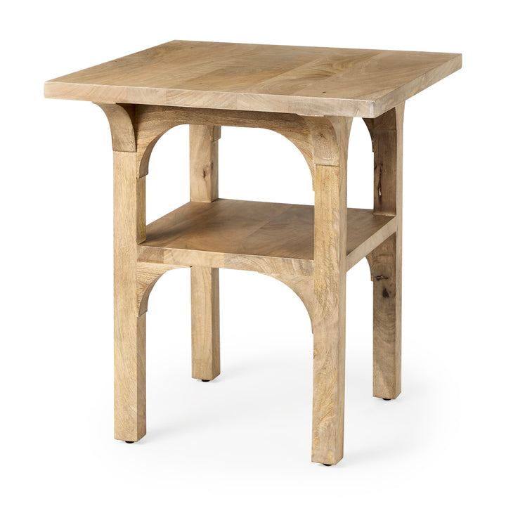 Candace Light Wood Bridge Accent Table Dining Room Mercana