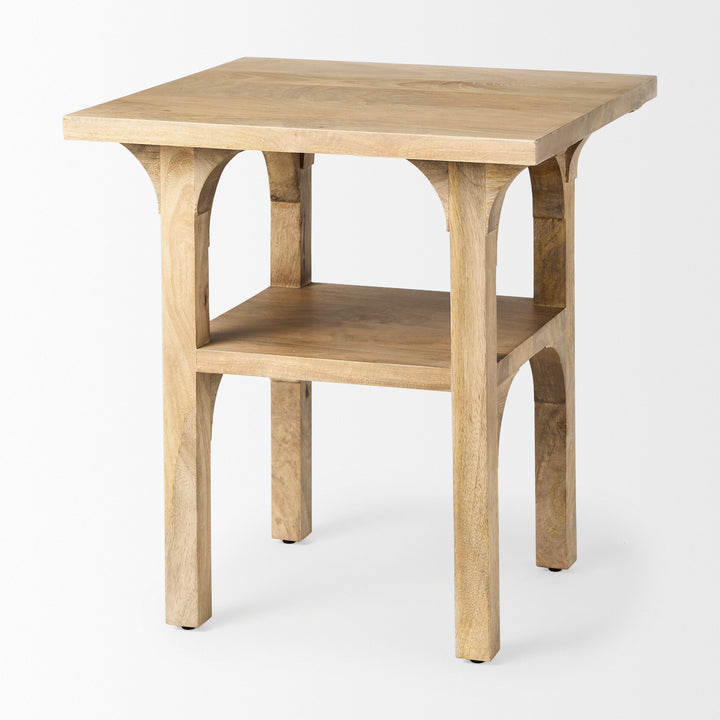 Candace Light Wood Bridge Accent Table Dining Room Mercana