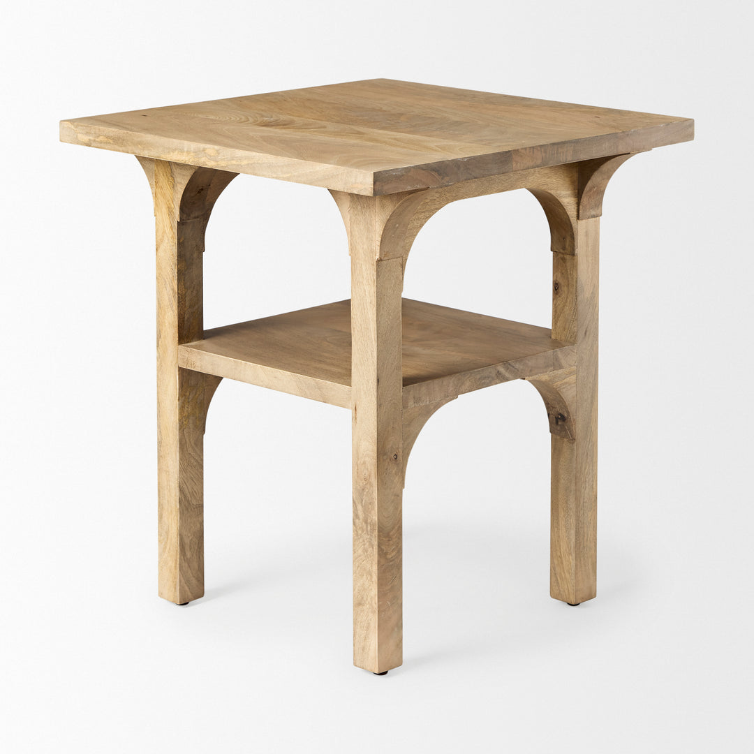 Candace Light Wood Bridge Accent Table Dining Room Mercana