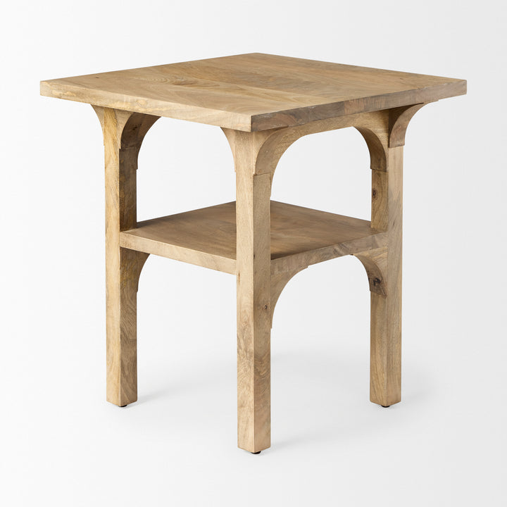 Candace Light Wood Bridge Accent Table Dining Room Mercana