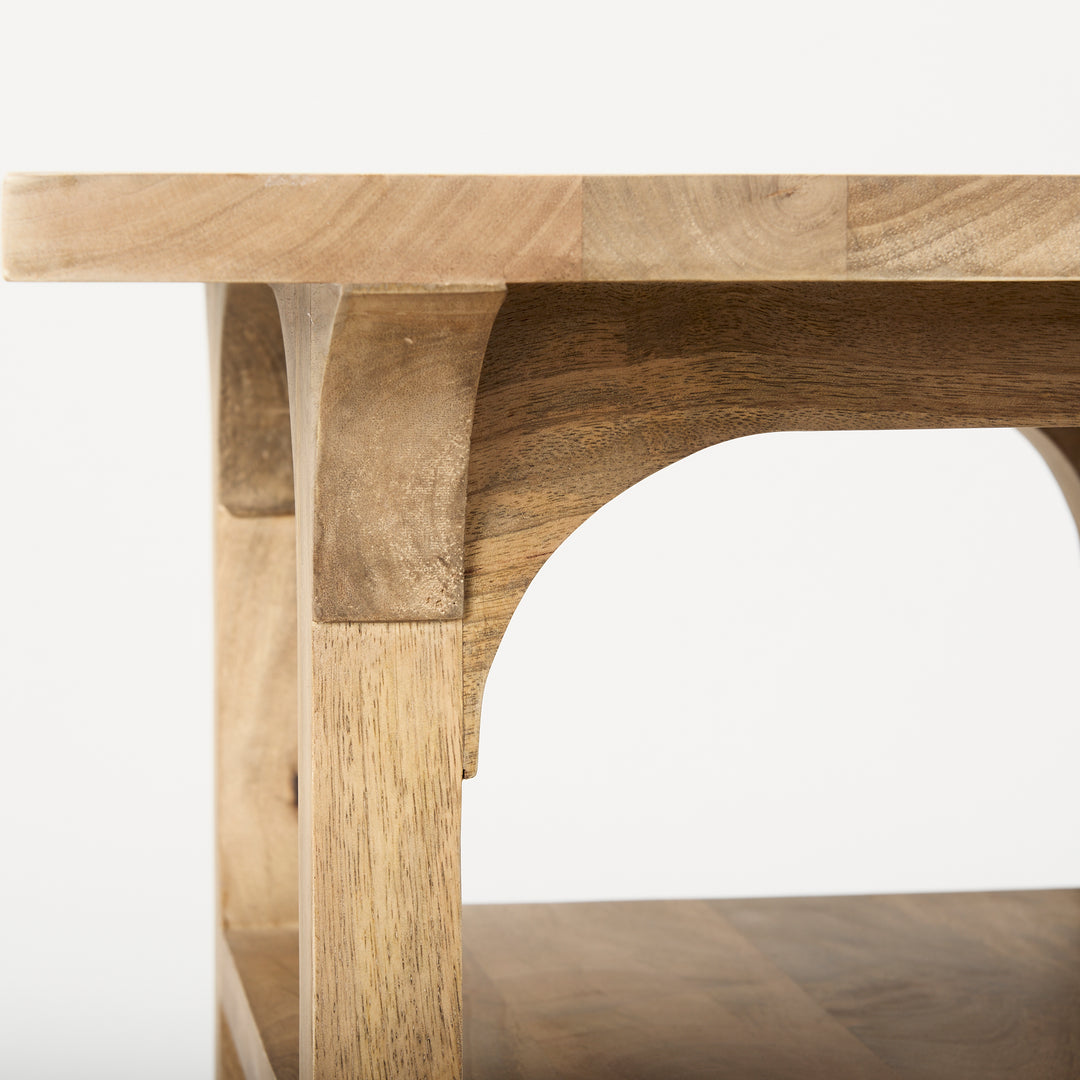 Candace Light Wood Bridge Accent Table Dining Room Mercana