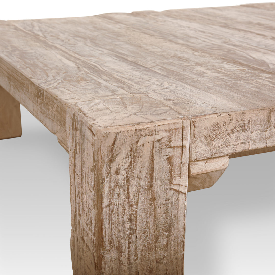 McArthur 48x48 Square Reclaimed Solid Wood Coffee Table Living Room Mercana