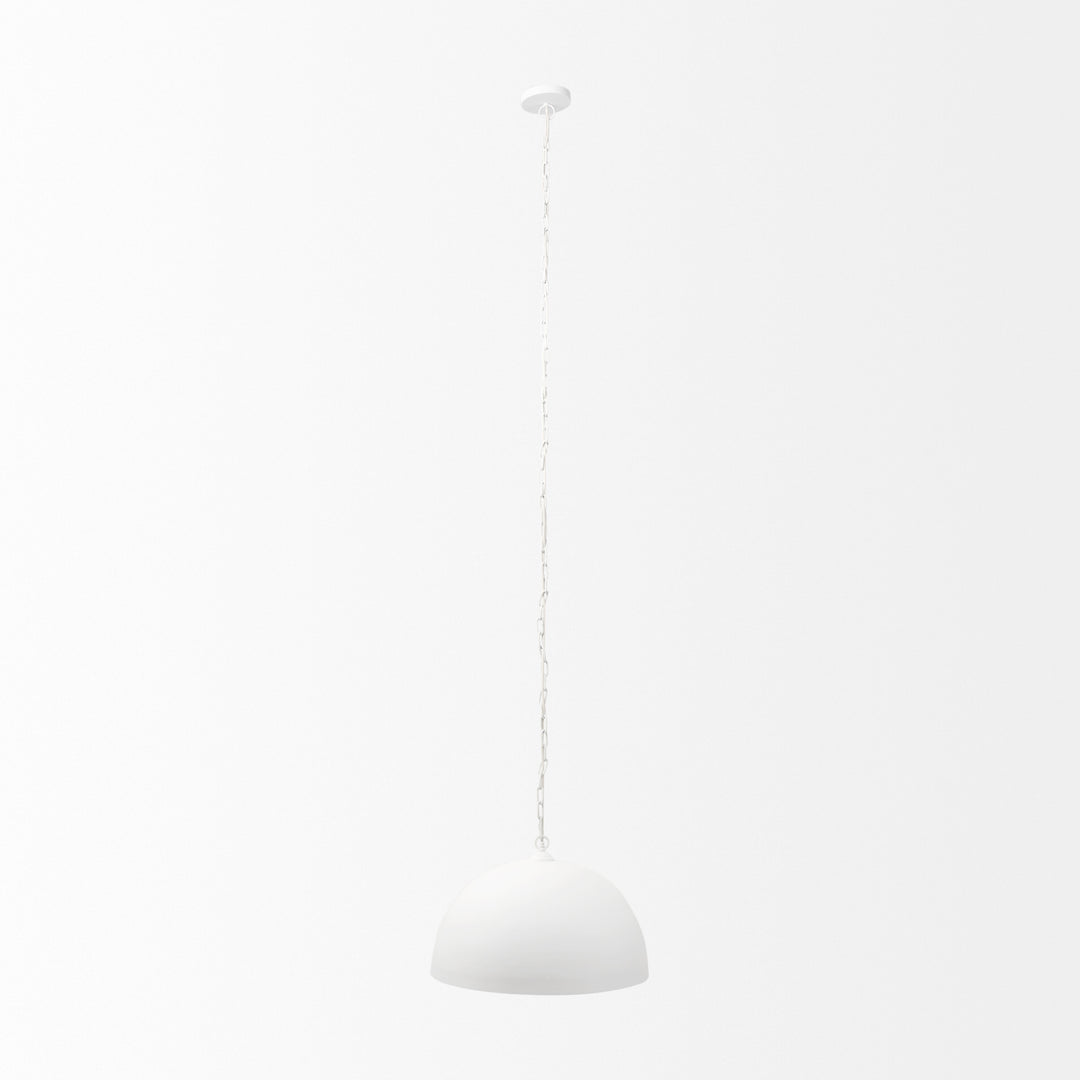 Juniper 24" Round White Dome Pendant Light Decor Mercana