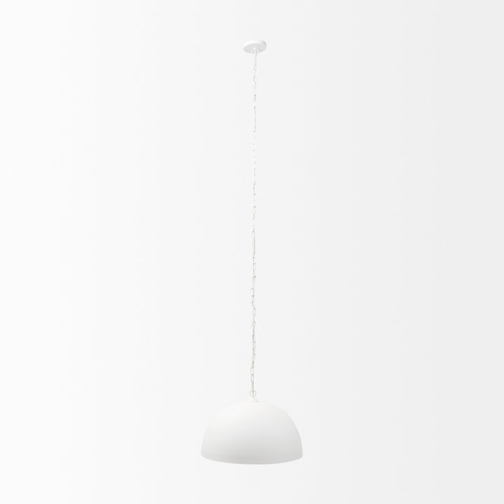 Juniper 24" Round White Dome Pendant Light Decor Mercana
