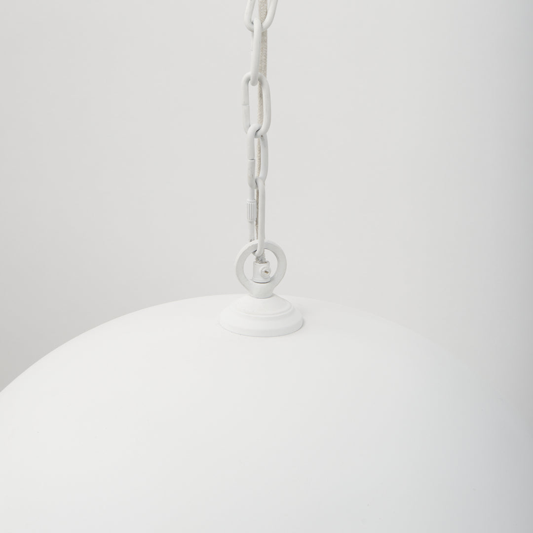 Juniper 24" Round White Dome Pendant Light Decor Mercana