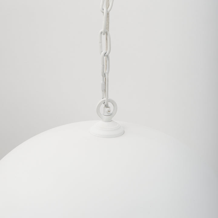 Juniper 24" Round White Dome Pendant Light Decor Mercana