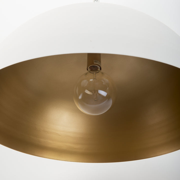 Juniper 24" Round White Dome Pendant Light Decor Mercana
