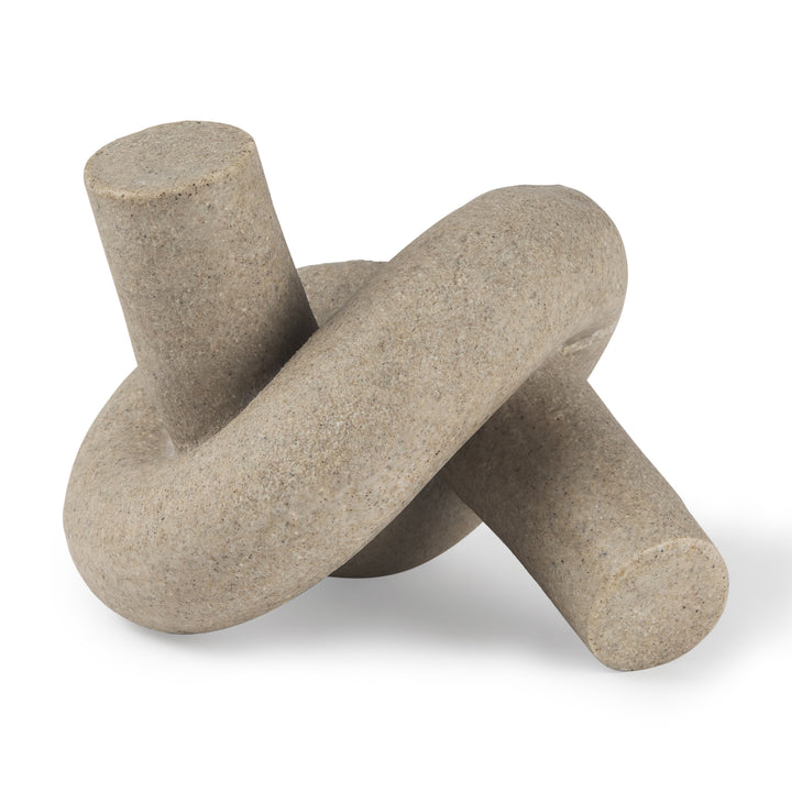 Otto Sandstone Resin Small Knot Sculpture Decorative Object Decor Mercana