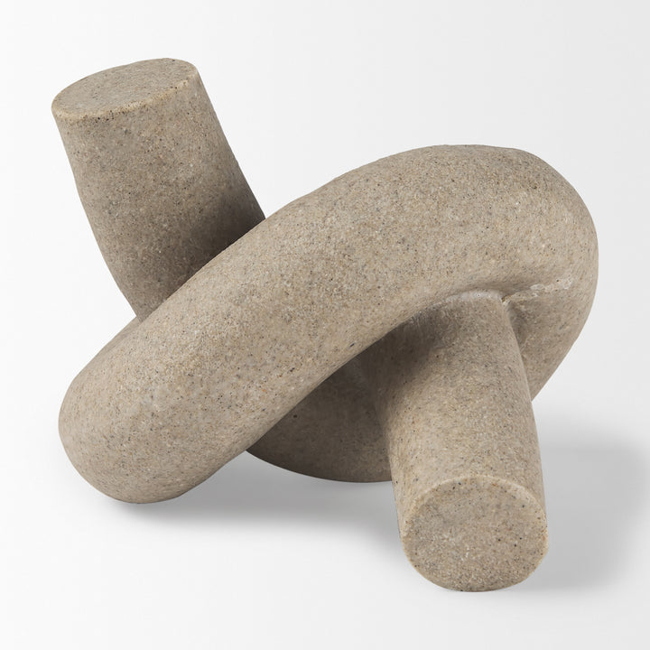 Otto Sandstone Resin Small Knot Sculpture Decorative Object Decor Mercana