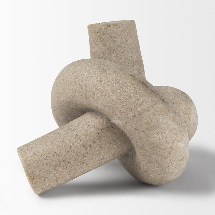 Otto Sandstone Resin Small Knot Sculpture Decorative Object Decor Mercana