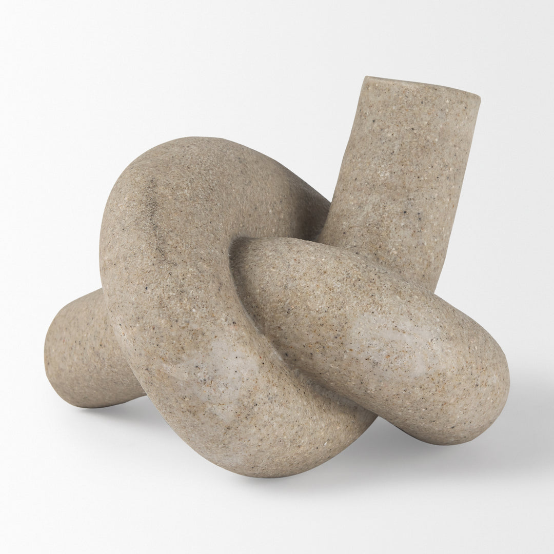 Otto Sandstone Resin Small Knot Sculpture Decorative Object Decor Mercana