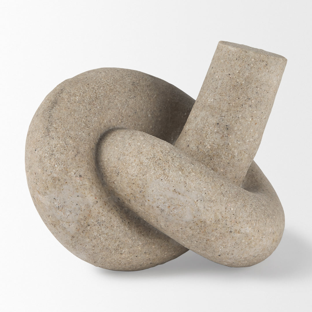 Otto Sandstone Resin Small Knot Sculpture Decorative Object Decor Mercana