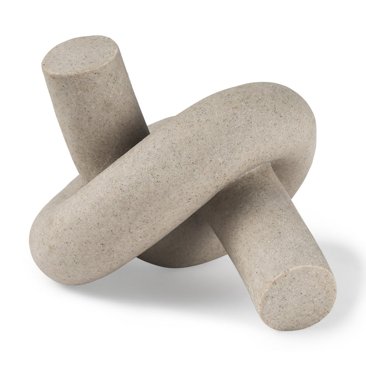 Otto Sandstone Resin Large Knot Sculpture Decorative Object Decor Mercana