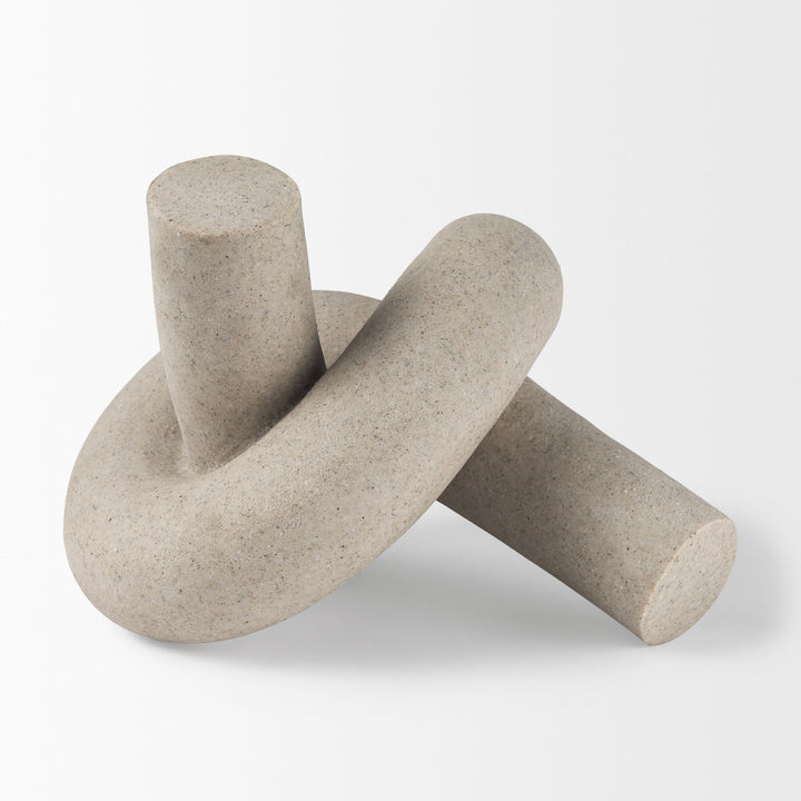 Otto Sandstone Resin Large Knot Sculpture Decorative Object Decor Mercana