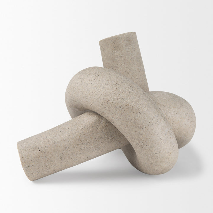 Otto Sandstone Resin Large Knot Sculpture Decorative Object Decor Mercana