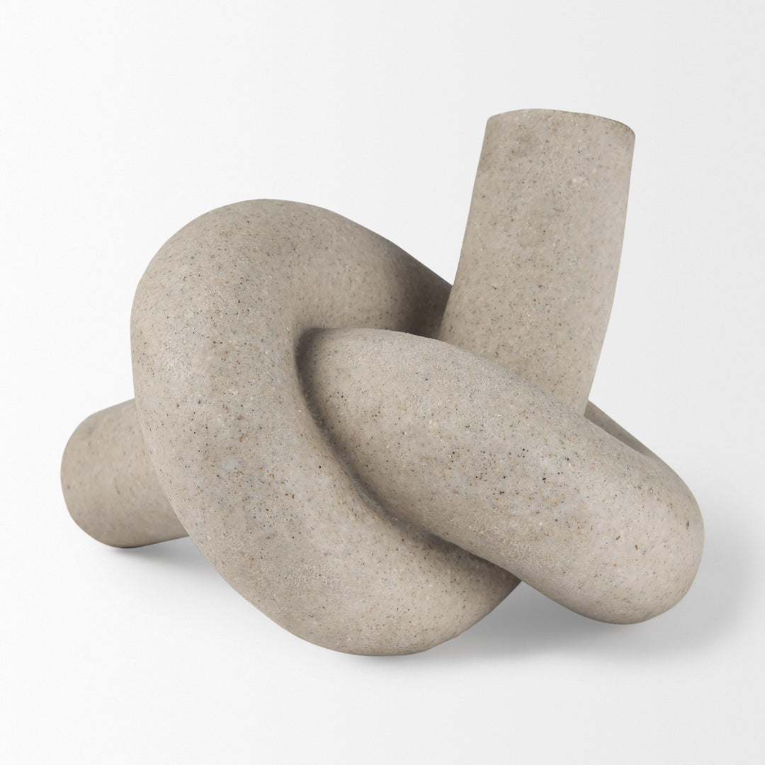 Otto Sandstone Resin Large Knot Sculpture Decorative Object Decor Mercana