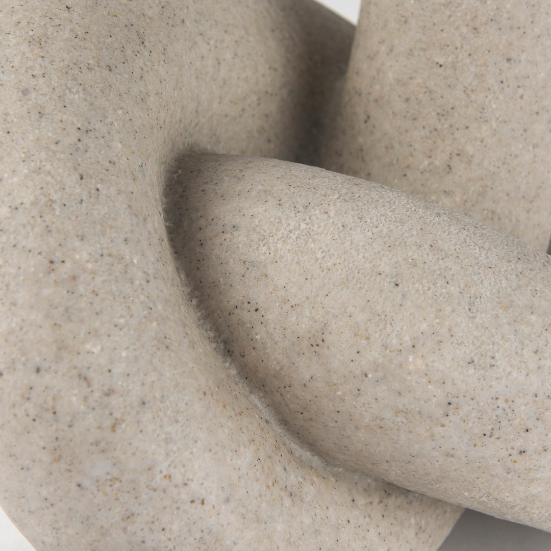 Otto Sandstone Resin Large Knot Sculpture Decorative Object Decor Mercana