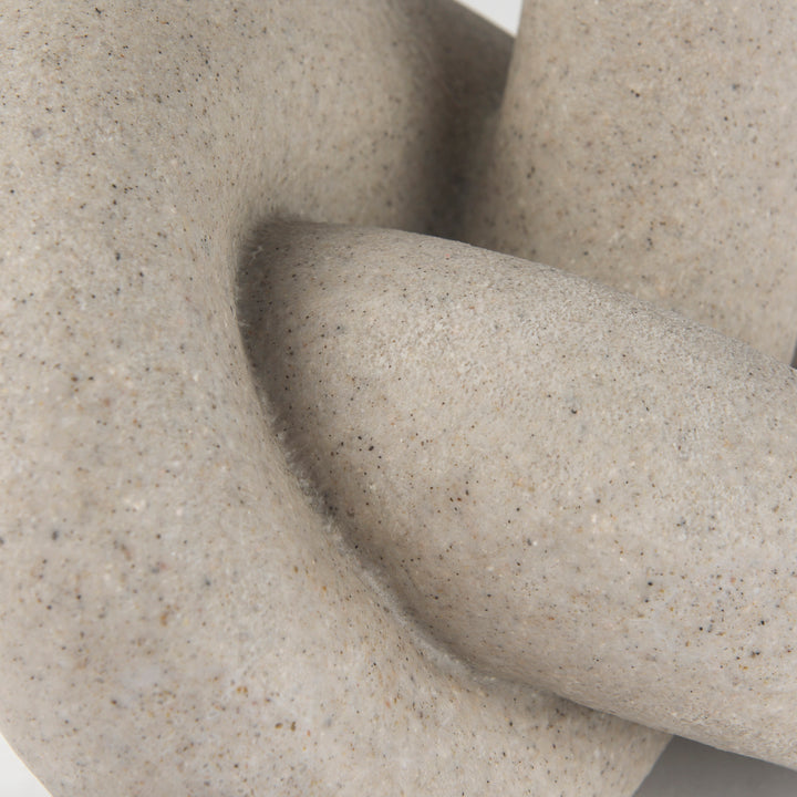 Otto Sandstone Resin Large Knot Sculpture Decorative Object Decor Mercana
