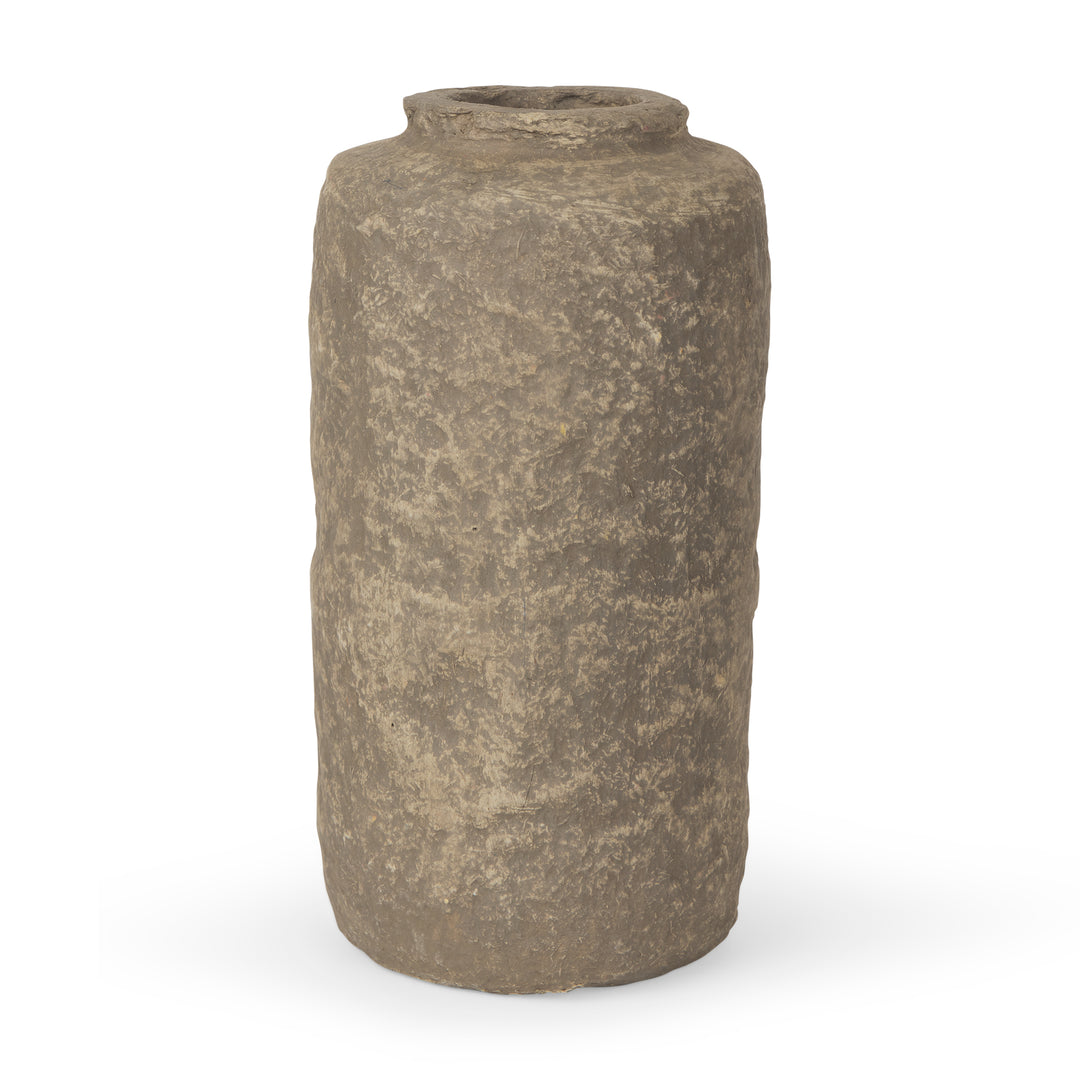Bala Small Gray Paper Mache Vase Decor Mercana