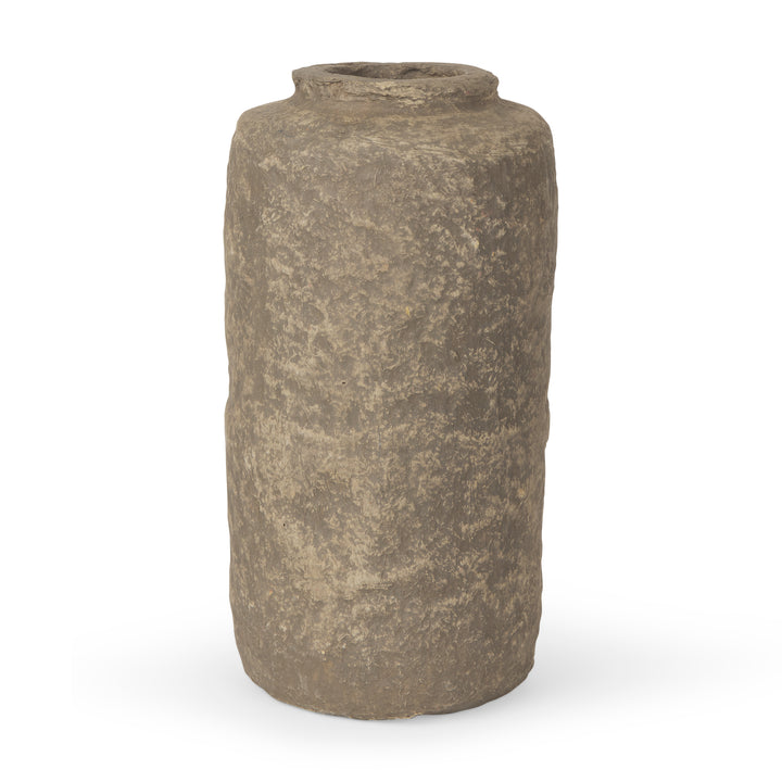 Bala Small Gray Paper Mache Vase Decor Mercana