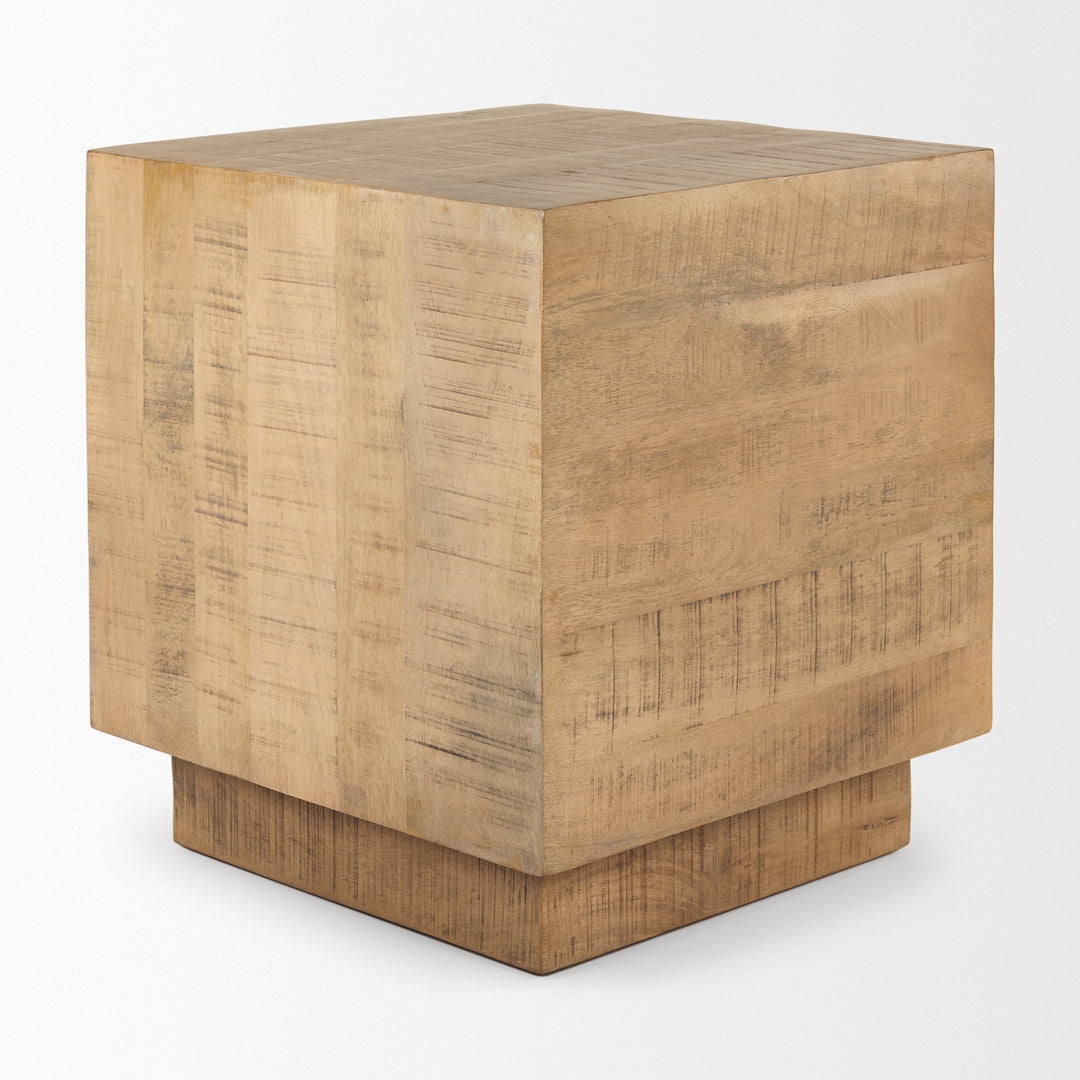Hayden Light Brown Wood End/Side Table Living Room Mercana