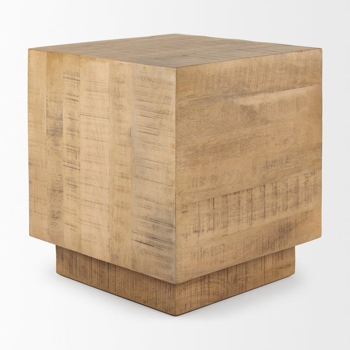 Hayden Light Brown Wood End/Side Table Living Room Mercana