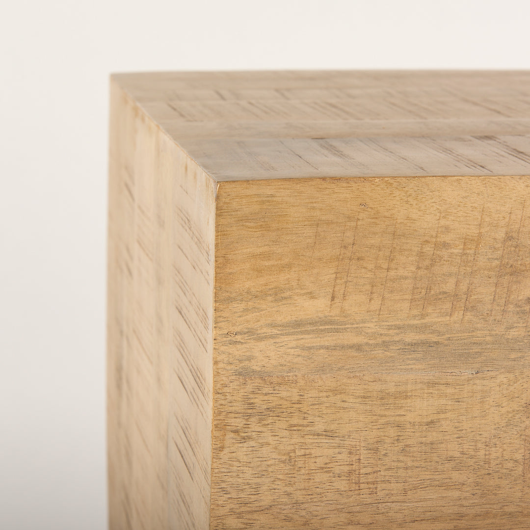 Hayden Light Brown Wood End/Side Table Living Room Mercana