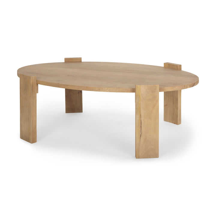 Evelyn Light Brown Oblong Coffee Table Living Room Mercana