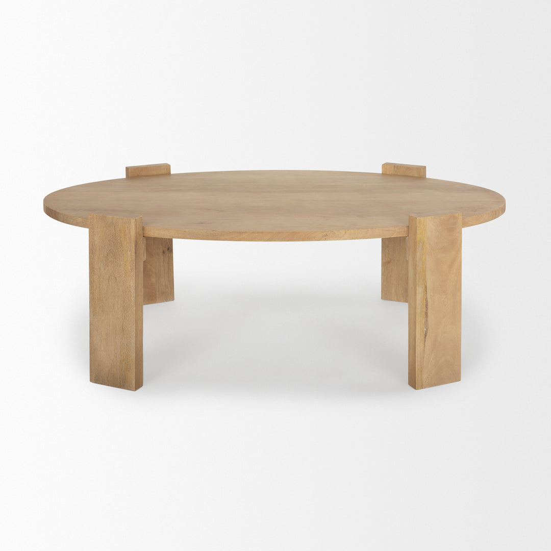 Evelyn Light Brown Oblong Coffee Table Living Room Mercana