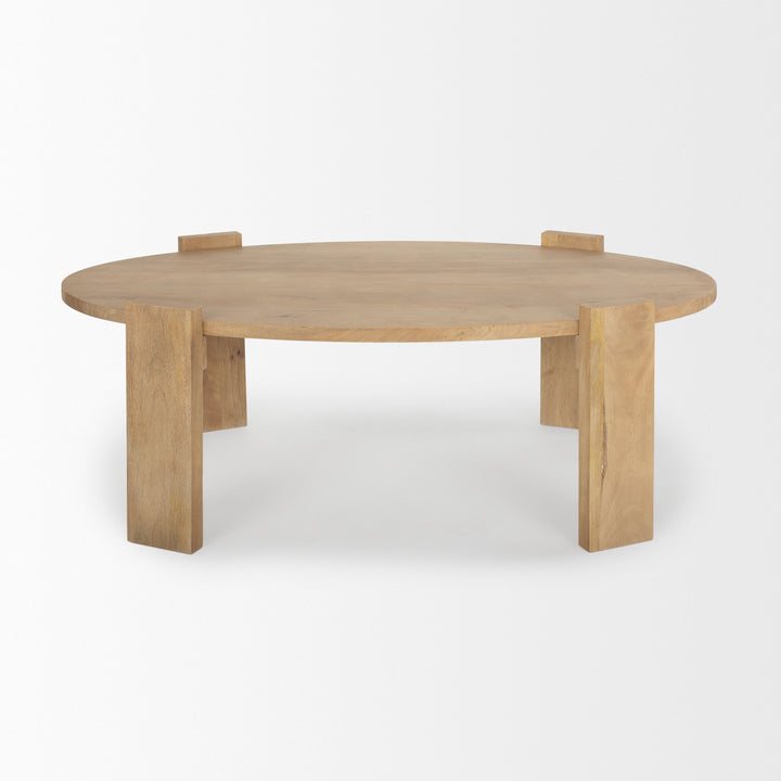 Evelyn Light Brown Oblong Coffee Table Living Room Mercana