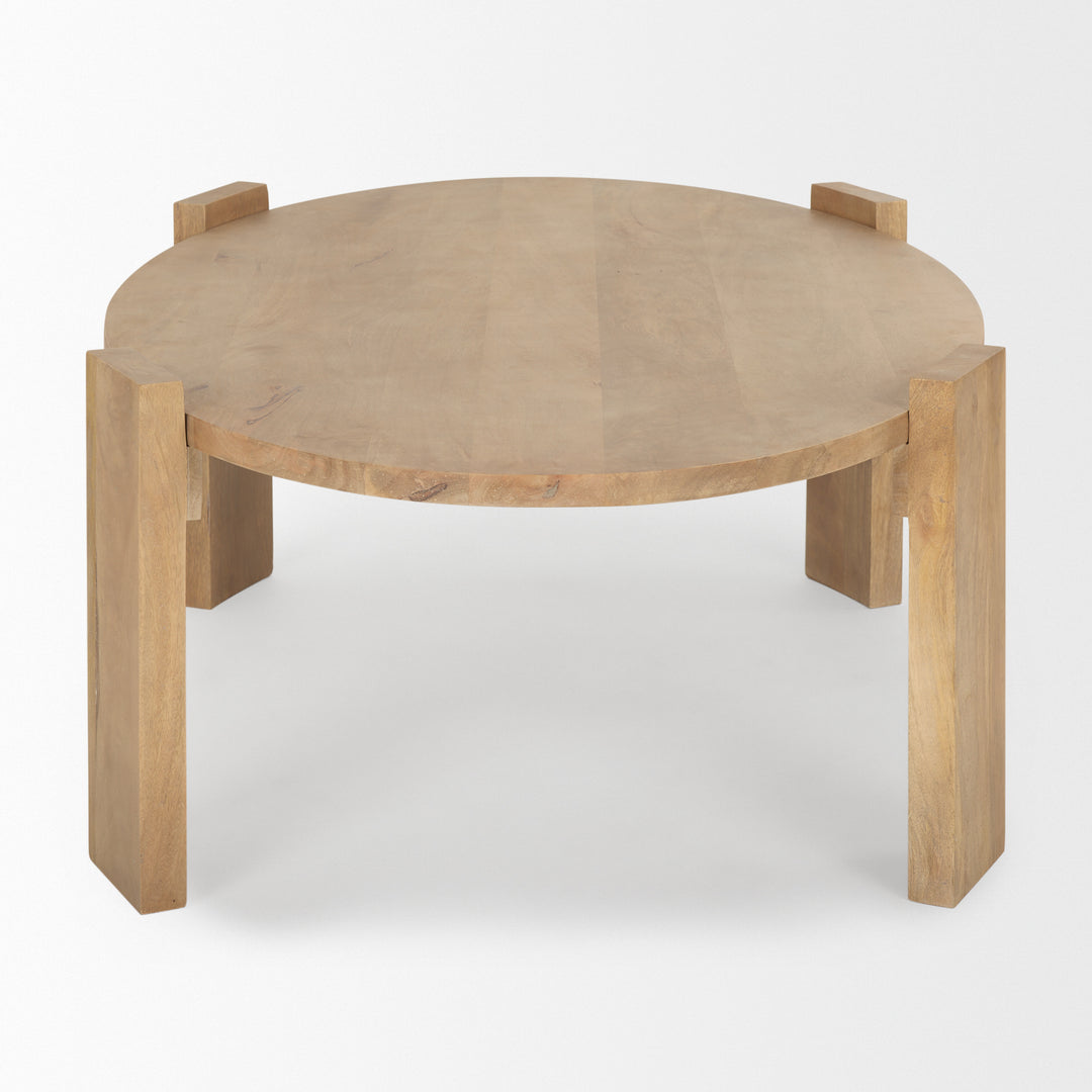 Evelyn Light Brown Oblong Coffee Table Living Room Mercana