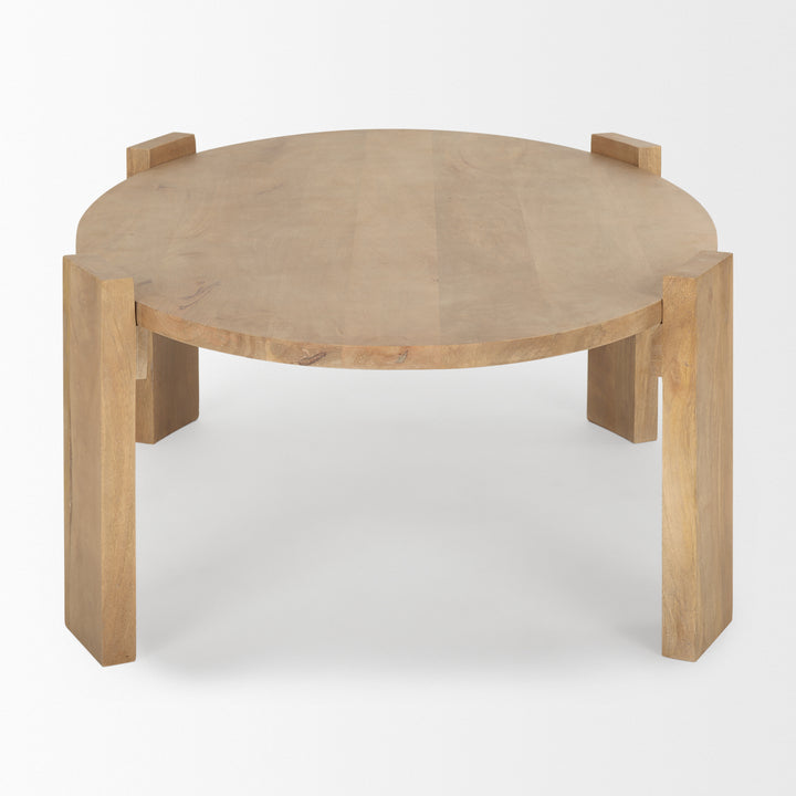Evelyn Light Brown Oblong Coffee Table Living Room Mercana