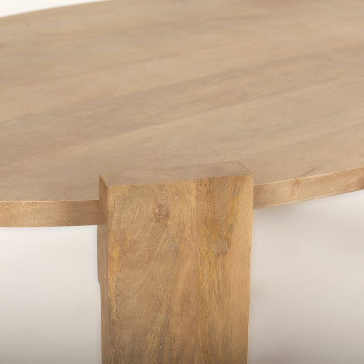 Evelyn Light Brown Oblong Coffee Table Living Room Mercana
