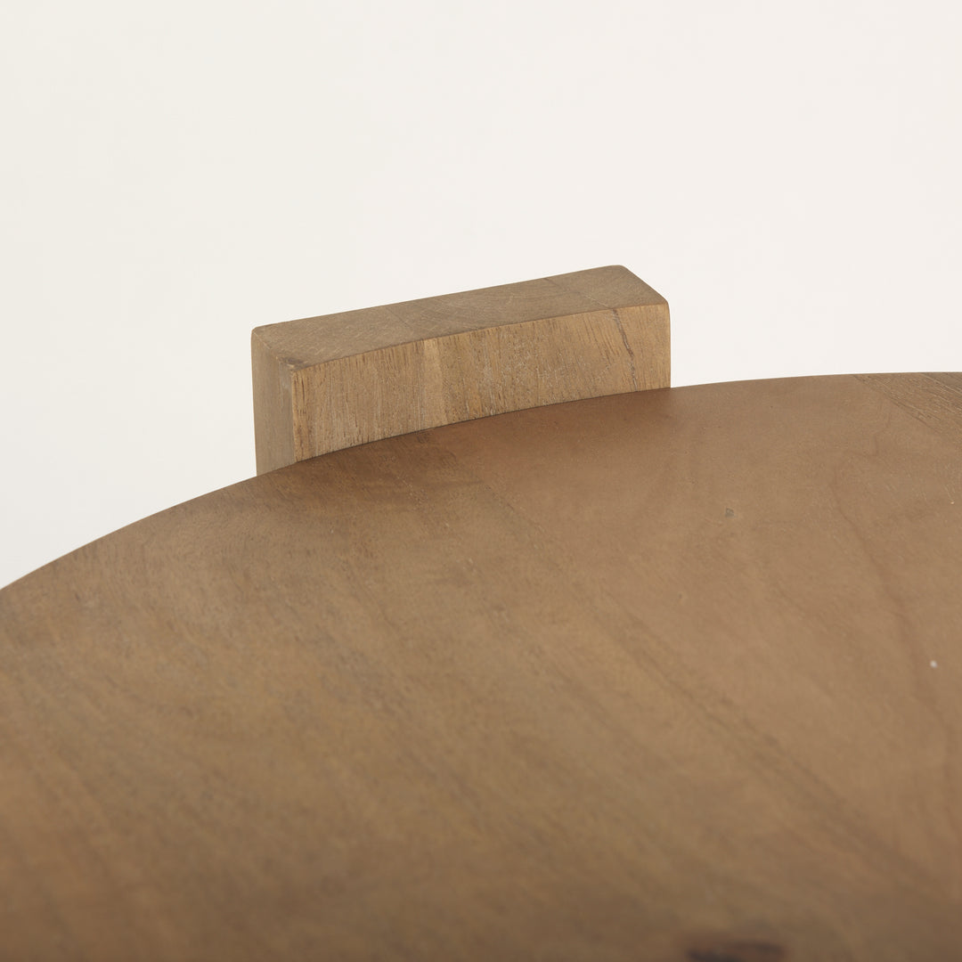 Evelyn Light Brown Round End/Side Table Living Room Mercana