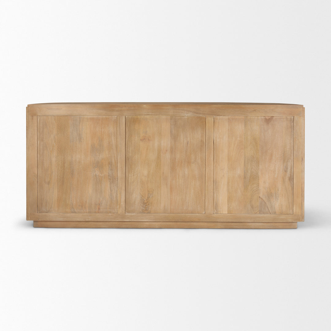 Terra Light Brown Wood Fluted Sideboard Dining Room Mercana