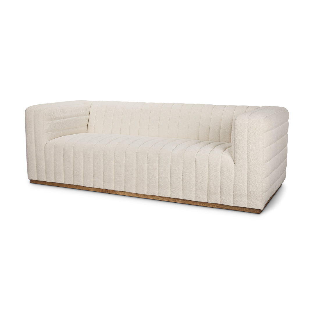 Ricciardo Cream Boucle 3-Seater Sofa Living Room Mercana