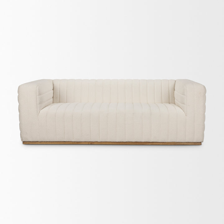 Ricciardo Cream Boucle 3-Seater Sofa Living Room Mercana