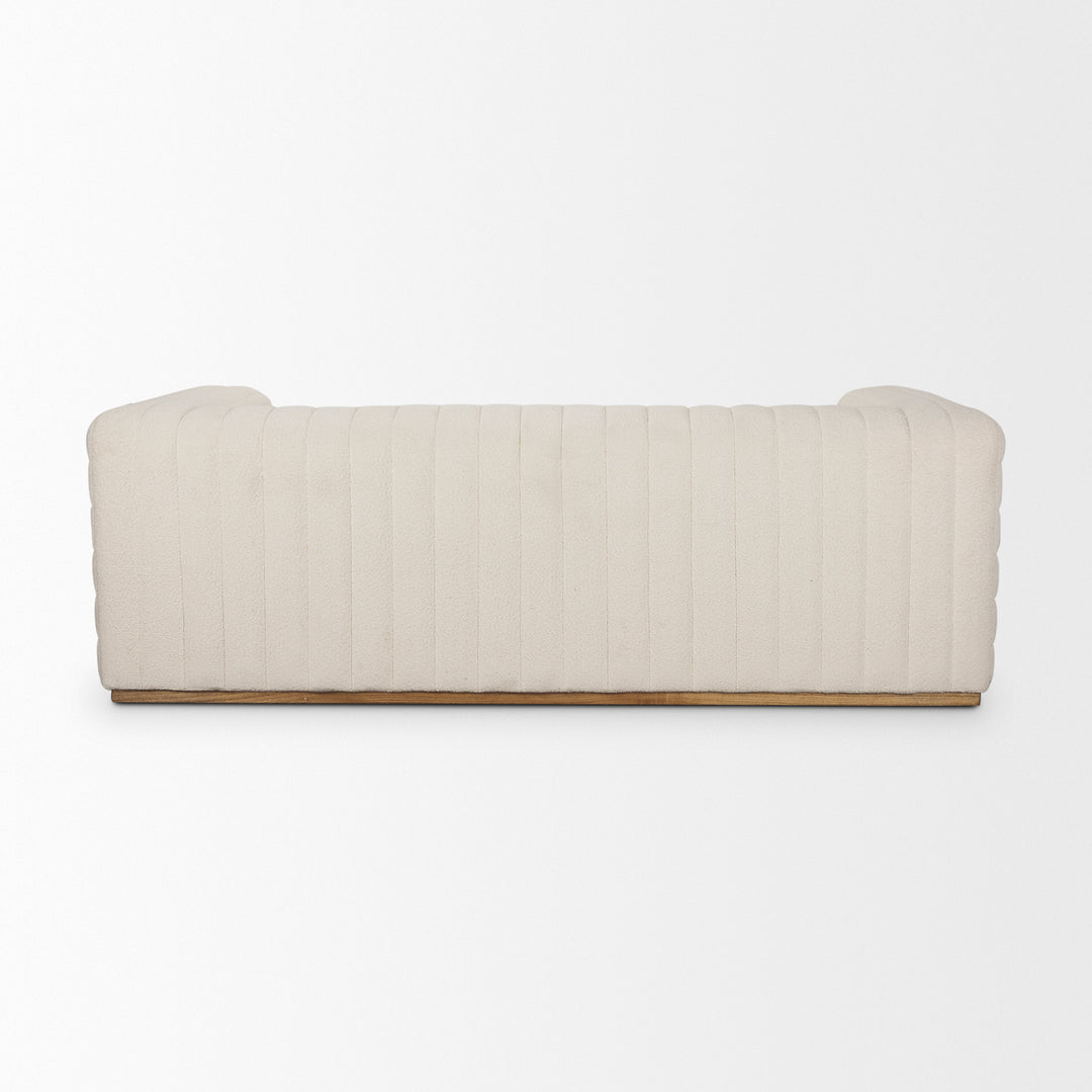 Ricciardo Cream Boucle 3-Seater Sofa Living Room Mercana