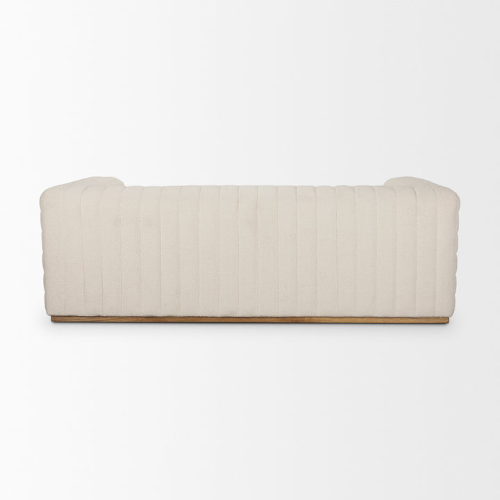 Ricciardo Cream Boucle 3-Seater Sofa Living Room Mercana