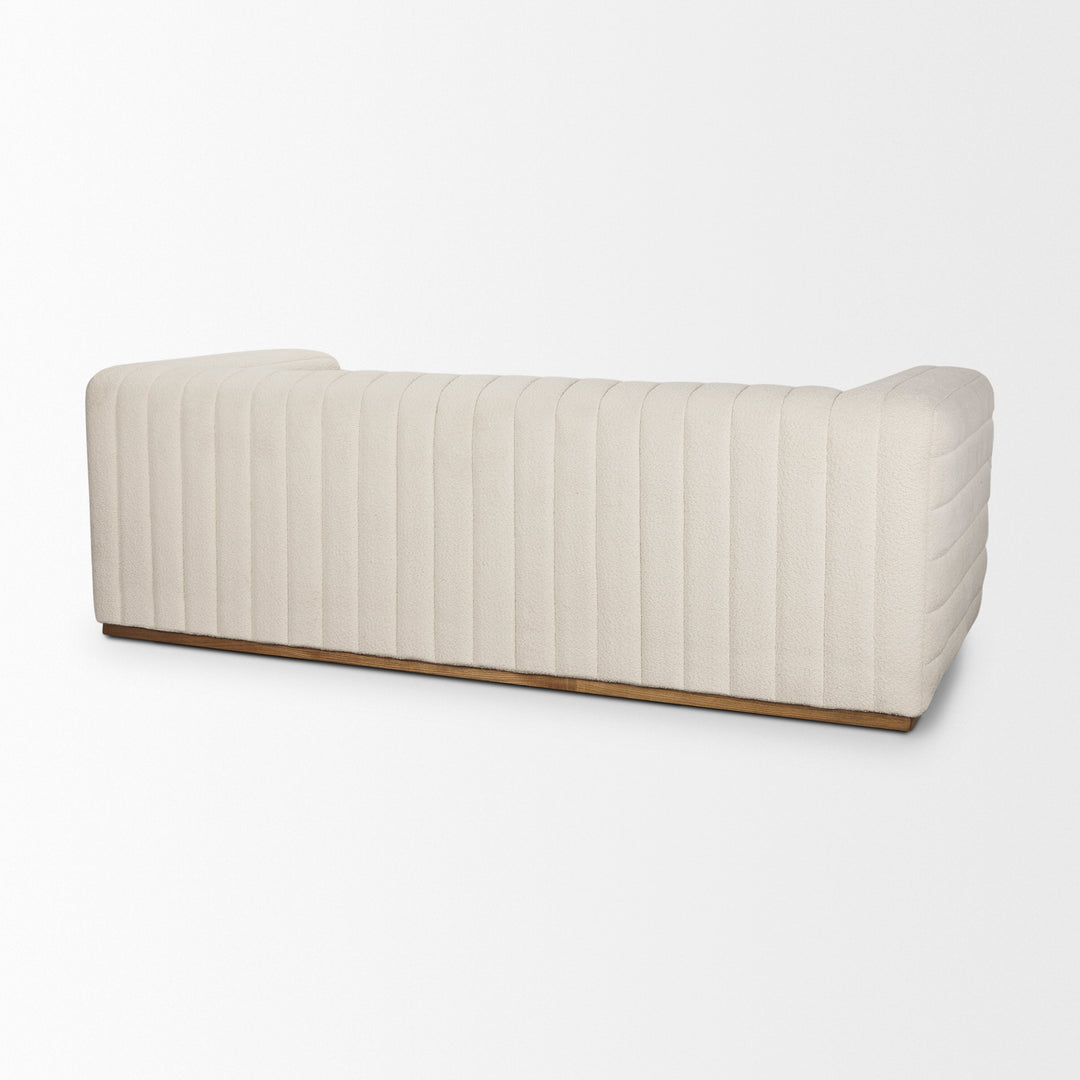 Ricciardo Cream Boucle 3-Seater Sofa Living Room Mercana