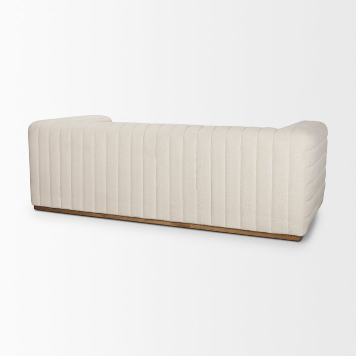 Ricciardo Cream Boucle 3-Seater Sofa Living Room Mercana